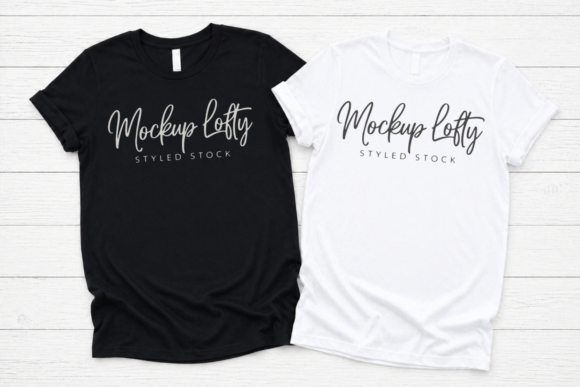 Download BC3001 Group Flat Lay T-shirt Mockup - Mockup Collection