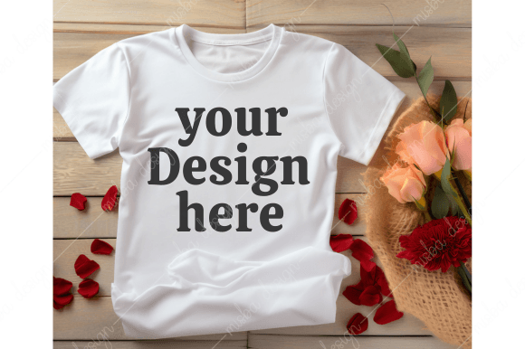 Download Valentines Day White T-shirt Mockups - Mockup Collection