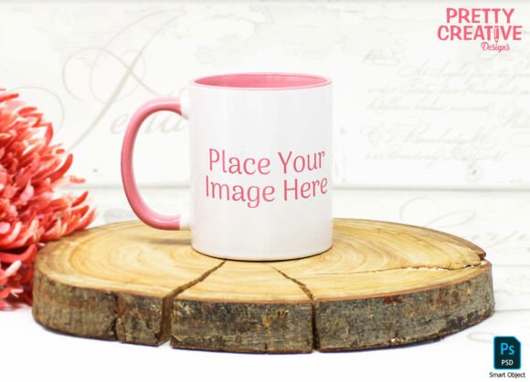 Download Pink Handle Single Mug Smart PSD Mockup - Mockup Collection