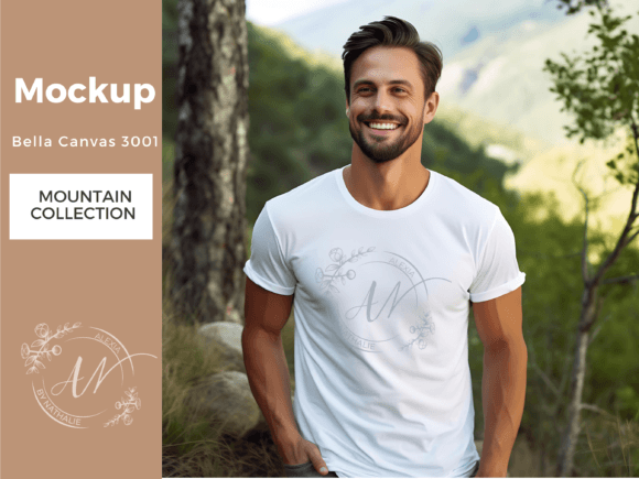 Download Bella Canvas Mockup - Men White Tshirt - Mockup Collection