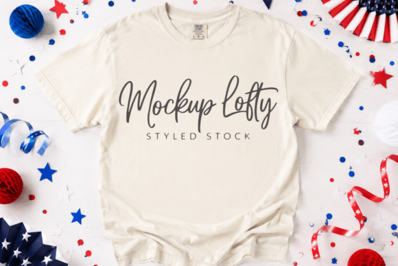 Download Ivory C1717 4th of July Flat Lay Mockup - Mockup Collection