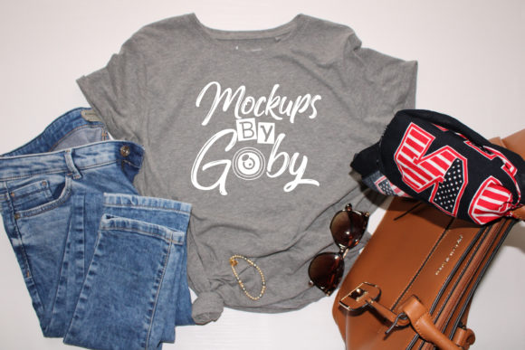 Download Gray T-shirt Mockups, Woman Design - Mockup Collection
