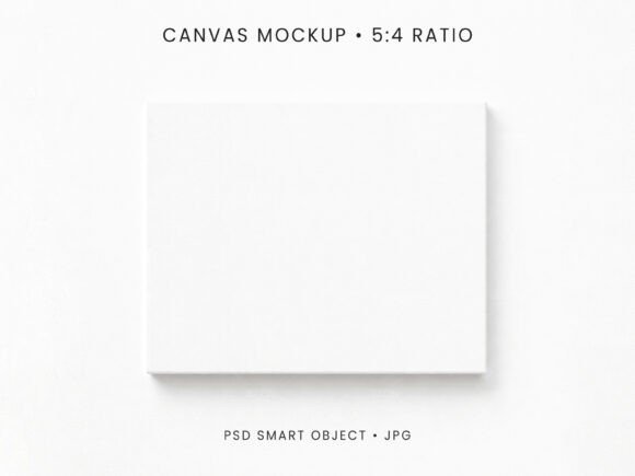 Download 5:4 Canvas Mockup Horizontal PSD JPG - Mockup Collection