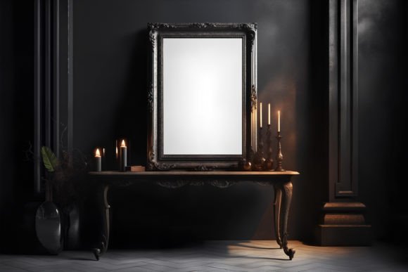 Download Dark Gothic Vertical Frame PSD Mockup - Mockup Collection