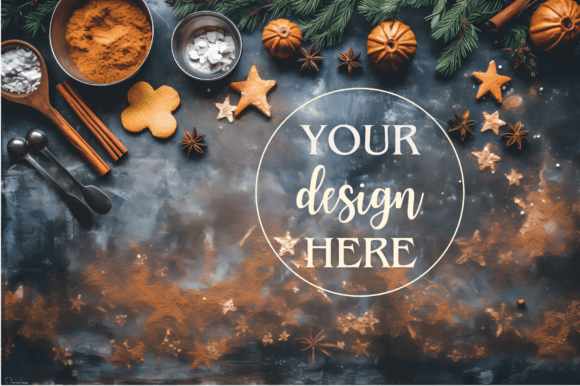 Download Holiday Baking Flatlay Product Mockup 5 - Mockup Collection