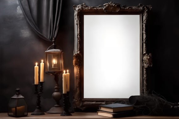 Download Dark Gothic Vertical Frame PSD Mockup - Mockup Collection