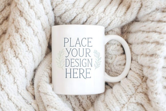 Download White Coffee Mug Mockup Graphic Winter - Mockup Collection
