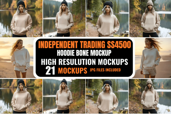 Download Independent Trading SS4500 Hoodie Mockup - Mockup Collection