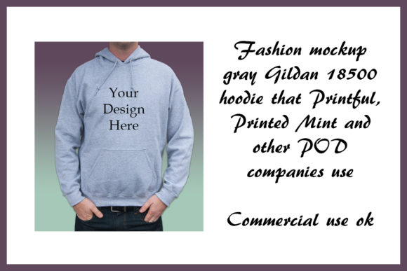 Download Fashion Mockup Hoodie or Hooded Gray - Mockup Collection