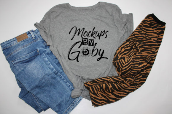 Download Gray T-shirt Mockups, Jeans Template, - Mockup Collection