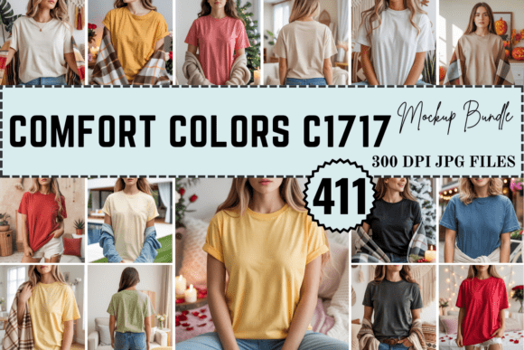 Download Comfort Colors C1717 Mockup Bundle - Mockup Collection
