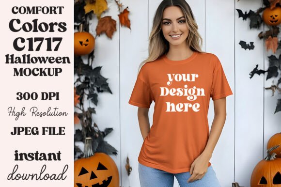 Download Comfort Colors 1717 Halloween Mockup 143 - Mockup Collection
