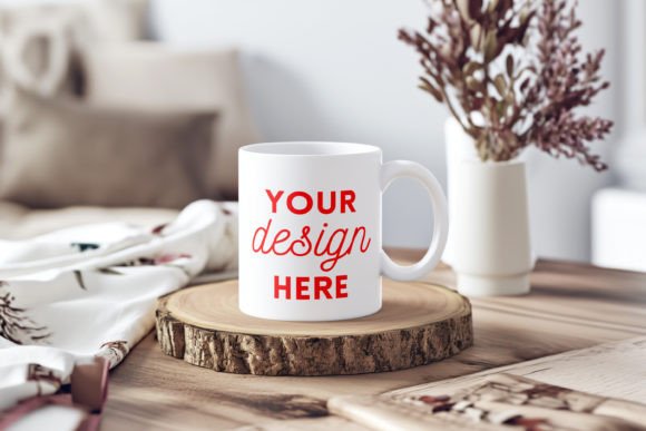 Download White Ceramic Mug Mockup Cozy Home Style - Mockup Collection