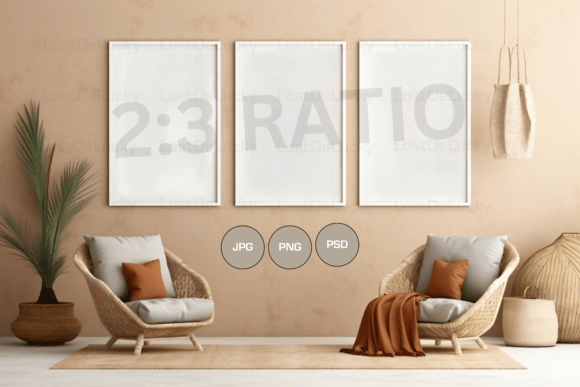 Download Boho Mockups Set of 3, Frame Mockup, PSD - Mockup Collection
