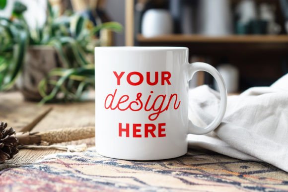 Download White Ceramic Mug Mockup Cozy Home Style - Mockup Collection