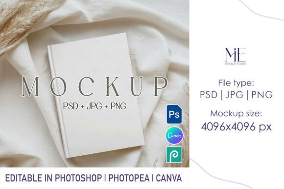 Download Boho Hardcover Journal Mockup A5 Notebo - Mockup Collection