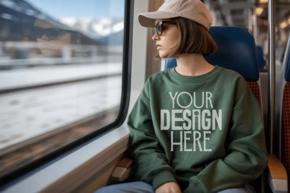 Download Forest Gildan 18000 Sweatshirt Mockup Gi - Mockup Collection