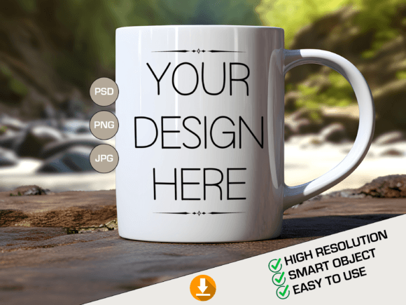Download Mug Mockup, PSD Mug Template, Full Cover - Mockup Collection