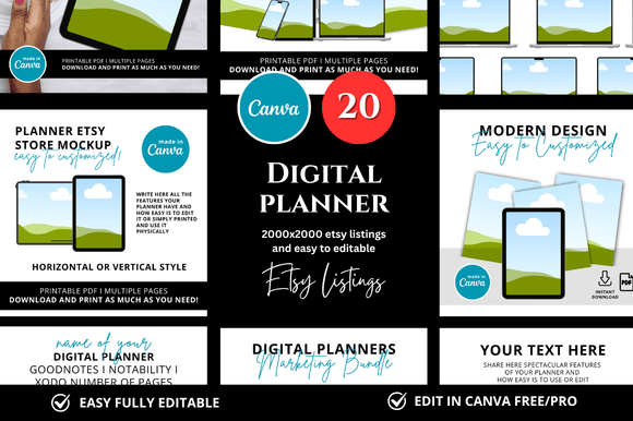 Download 20 Digital Planner Etsy Mockup - Mockup Collection