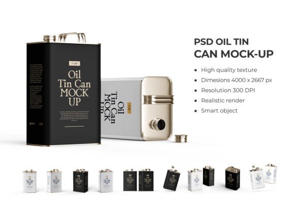 Download Oil Tin Can Branding Mockup - Mockup Collection