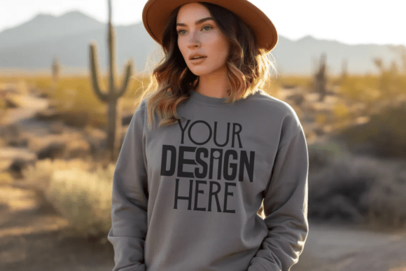 Download Gildan Sport Grey Sweatshirt Mockup - Mockup Collection