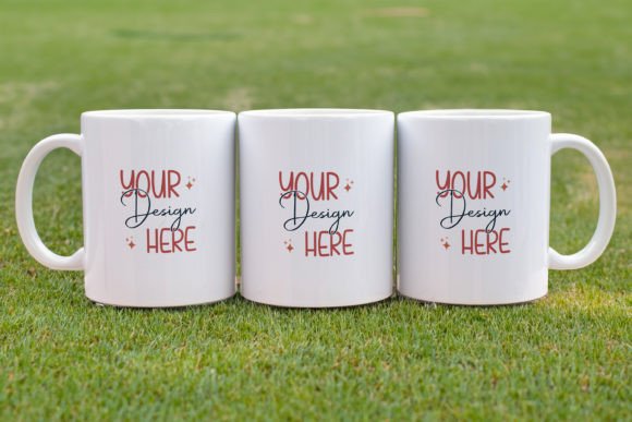 Download Set of Three 11oz Mug Mockup - Mockup Collection