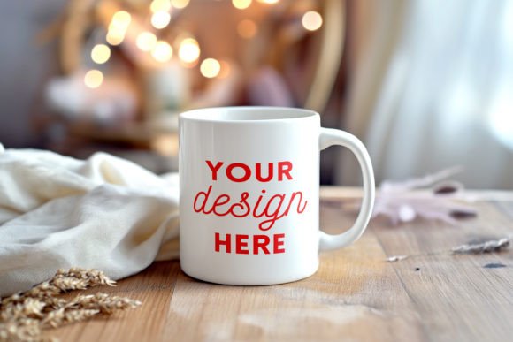 Download White Ceramic Mug Mockup Cozy Home Style - Mockup Collection