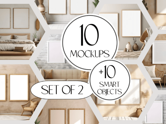 Download 10 Frame Mockup Bundle, Frame PSD Mockup - Mockup Collection