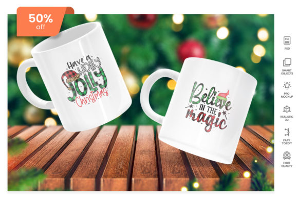 Download White Christmas Coffee Cup Mockup PSD - Mockup Collection