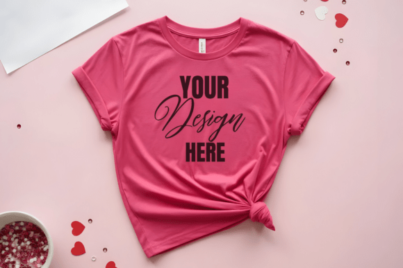 Download Flat Lay Valenitne T-Shirt Mockup - Mockup Collection