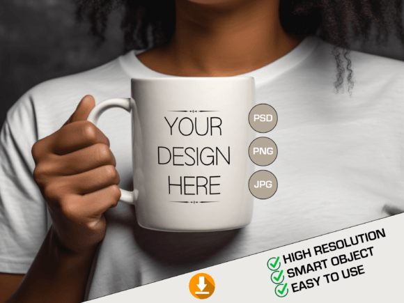 Download PSD Mug Template, Full Cover Mug Mockup - Mockup Collection