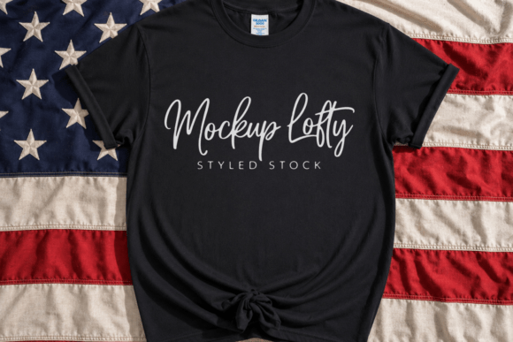 Download Gildan 5000 4th of July Flat Lay Mockup - Mockup Collection