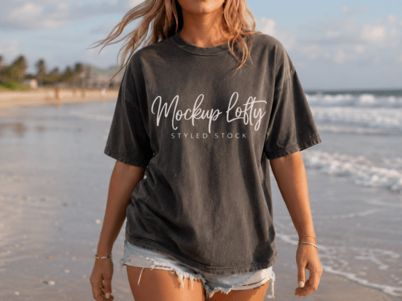 Download Pepper Comfort Colors 1717 Shirt Mockup - Mockup Collection