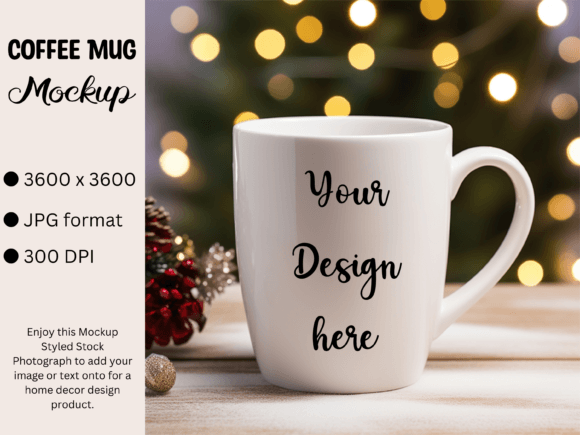 Download White Mug Product Mockup Photo Christmas - Mockup Collection