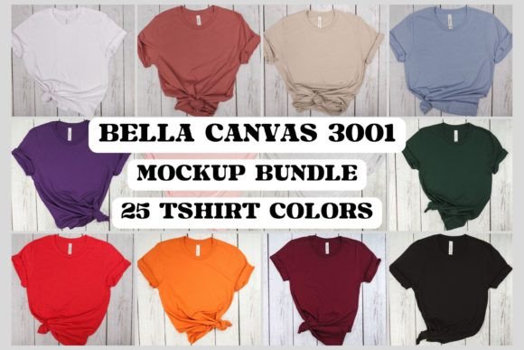 Download Bella Canvas 3001 Mockup Bundle Flat Lay - Mockup Collection