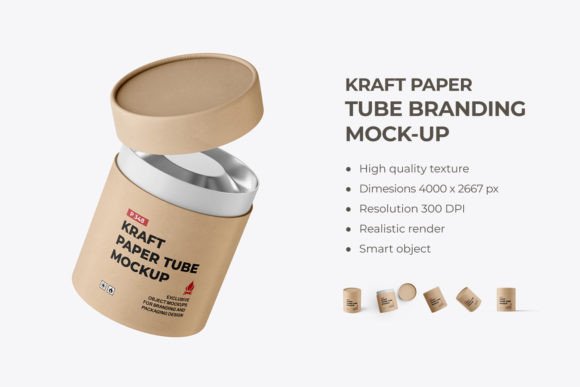 Download Kraft Paper Tube Branding Mockup - Mockup Collection