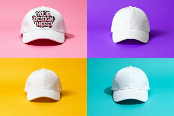 Download White Baseball Cap Hat JPG Mockup Set - Mockup Collection