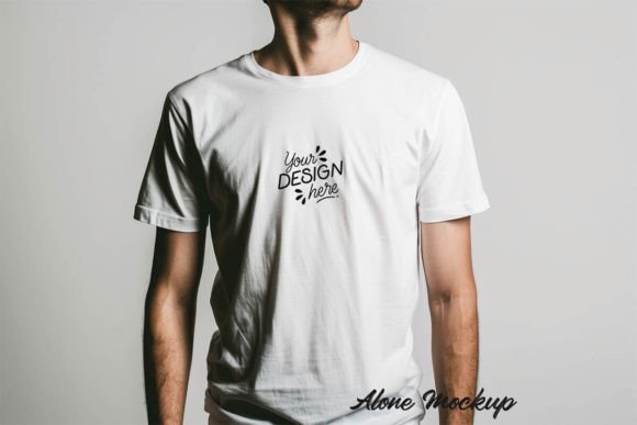 Download Man White Blank T-shirt Mockup - Mockup Collection