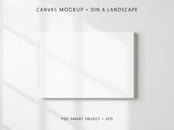 Download A4 Landscape Canvas Mockup PSD JPG - Mockup Collection