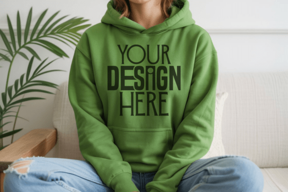 Download Gildan 18500 Mockup Irish Green Hoodie M - Mockup Collection