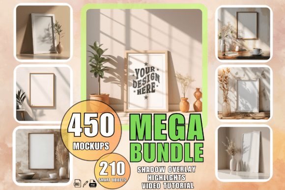 Download Frame Mockup Bundle PSD Wall Art Mockups - Mockup Collection