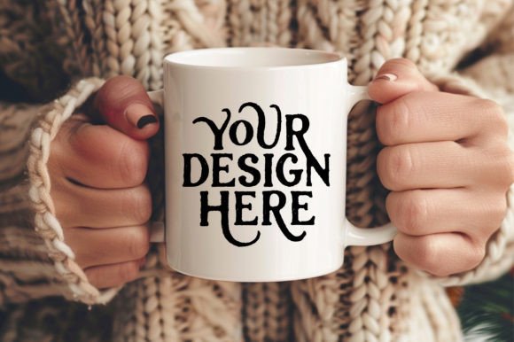 Download Blank Mug Mockup Winter White Coffee Mug - Mockup Collection
