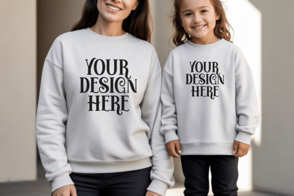 Download Gildan 18000 Mommy and Me Mockup - Mockup Collection