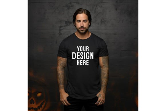 Download Man Halloween Blank Tshirt Mockup - Mockup Collection