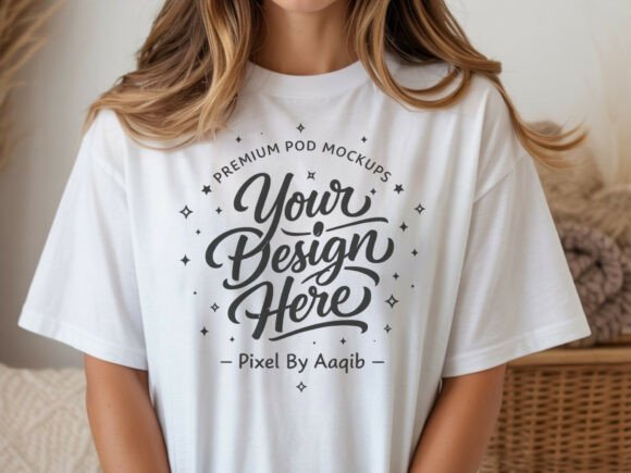 Download Comfort Colors C1717 Model Mockup White - Mockup Collection