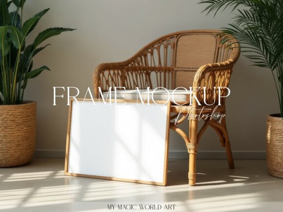 Download Psd Horizontal Boho Frame Mockup - Mockup Collection