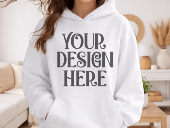Download Gildan 18500 White Hoodie Mockup - Mockup Collection