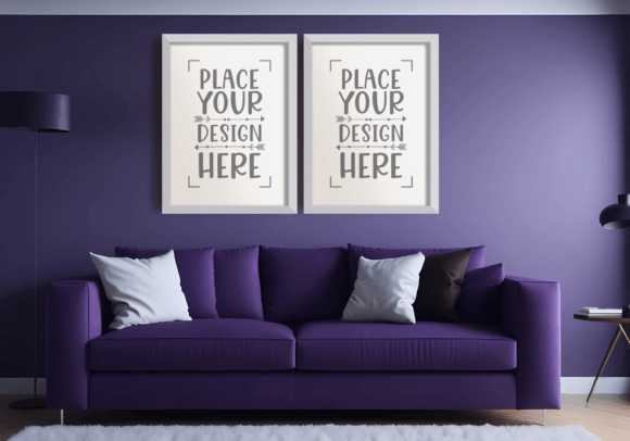 Download Set of 2 Wall Art Mockup - Mockup Collection