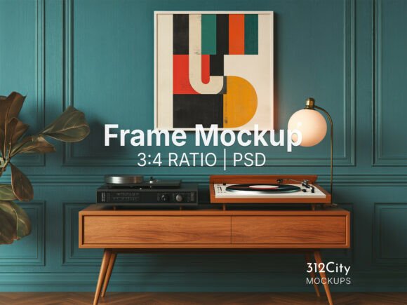 Download Wall Frame PSD Mockup 1:1 Square - Mockup Collection