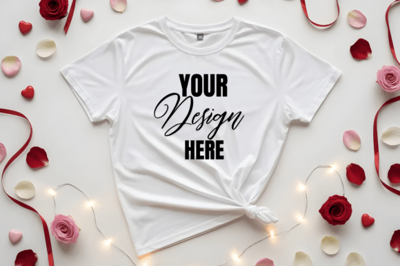 Download Flat Lay Valenitne T-Shirt Mockup - Mockup Collection